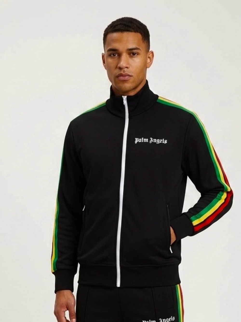 🔥 RARE GRAIL: Palm Angels "Exodus" Track Jacket – Rasta Edition 🔥